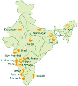 India-airport-map